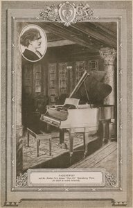 Ignacy Jan Paderewski en de beroemde Duo-Art Reproducing Piano van de Aeolian Company door English Photographer