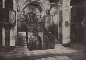 Interieur Latijnse Kerk van de Aankondiging, Nazareth, staande boven de plaats van het huis van Jozef door English Photographer