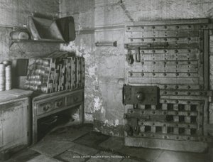 Interieur van de keuken in de Newgate-gevangenis