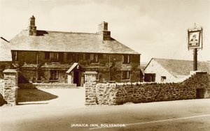 Jamaica Inn, Bolventor, Cornwall, beroemd vanwege de associatie met Cornish smokkelen en gevierd in het gelijknamige boek van Daphne Du Maurier door English Photographer