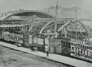 Kings Cross Station: bouwwerkzaamheden in uitvoering, 1862 door English Photographer