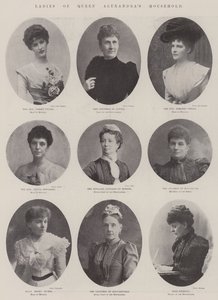 Dames van het Huishouden van Koningin Alexandra door English Photographer