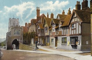 Leycester Hospitaal en Westpoort, Warwick door English Photographer