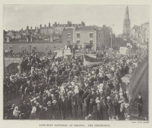 Life-Boat zaterdag in Bristol, de processie door English Photographer