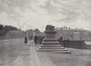 Limerick, De Verdragsteen, Thomondbrug en Kasteel door English Photographer