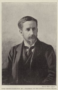 Lord George Hamilton, MP, voorzitter van de Londense schoolraad