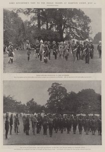 Het bezoek van Lord Kitchener aan de Indiase troepen in Hampton Court, 22 juli