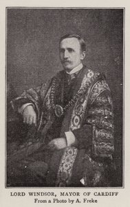 Lord Windsor, burgemeester van Cardiff door English Photographer