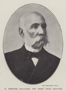 M Theodore Delyannis, de Griekse premier door English Photographer