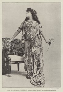 Madame Sarah Bernhardt als Cleopatra, in Victorien Sardous Drama, in het New English Opera House