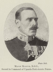 Majoor Martyr, DSO, tweede in bevel van de Uganda Protectorate Forces door English Photographer
