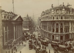 Mansion House, Queen Victoria Street en Cheapside, Londen door English Photographer