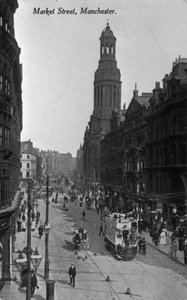 Market Street, Manchester, ca. 1910 door English Photographer