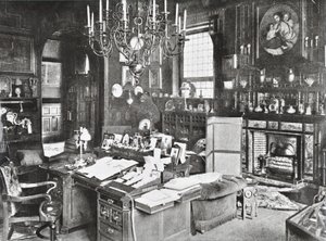 Marlborough House, Pall Mall, Westminster: studeerkamer van de Prins van Wales, 1895 door English Photographer
