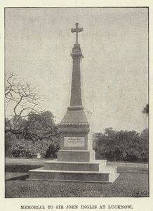 Monument voor Sir John Inglis in Lucknow door English Photographer