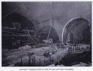 Mersey Tunnel: Wegconstructie in een van de Aansluitkamers
