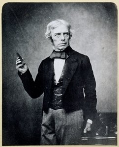 Michael Faraday (1791-1867) met een Staafmagneet, door Maull en Polyblank door English Photographer