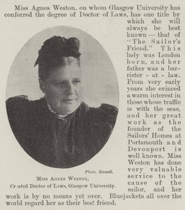 Juffrouw Agnes Weston, benoemd tot Doctor in de Rechten, Universiteit van Glasgow