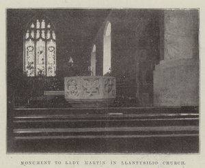 Monument voor Lady Martin in Llantysilio Kerk