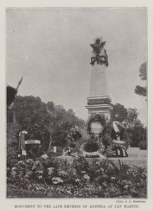 Monument voor de overleden Keizerin van Oostenrijk in Cap Martin door English Photographer