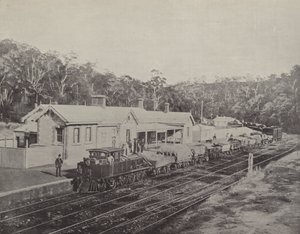 Mount Lofty treinstation, Adelaide naar Melbourne spoorweg door English Photographer