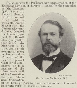 Meneer Charles McArthur, MP door English Photographer