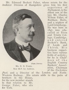 Mr E B Faber, Nieuwe MP voor Andover door English Photographer