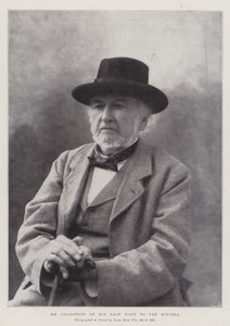 Meneer Gladstone tijdens zijn laatste bezoek aan de Rivièra door English Photographer