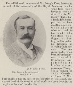 De heer Joseph Farquharson, nieuwe ARA door English Photographer
