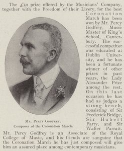 Mr Percy Godfrey, componist van de kroningsmars door English Photographer