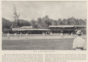 Mr R S Lucass team vs Barbados, cricket door English Photographer