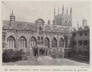 Het College van Meneer Rhodes, Oriel College, Oxford, Legataris van £100,000 door English Photographer