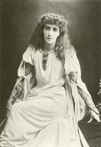 Mrs Beerbohm Tree als Ophelia (gravure) door English Photographer