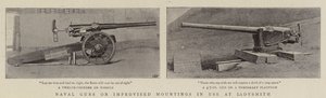 Marinekanonnen op Geïmproviseerde Affuiten in gebruik in Ladysmith door English Photographer