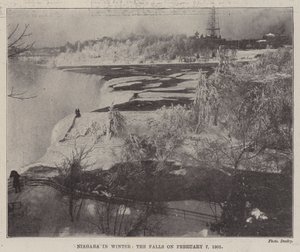 Niagara in de Winter, de Watervallen op 7 februari 1901 door English Photographer