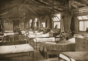 Een van de slaapkamers, Donington Hall, illustratie uit Duitse Gevangenen in Groot-Brittannië