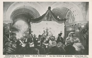 Opening van de Old Bailey door de Koning en Koningin, 27 februari 1907