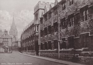 Voorzijde Oriel College, Oxford door English Photographer