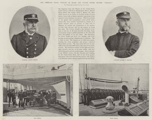 Onze Amerikaanse Marinebezoekers aan boord van de Verenigde Staten Kruiser Chicago