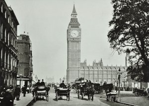 Parliament Square, Westminster: Parliament Square richting Bridge Street, 1895 door English Photographer