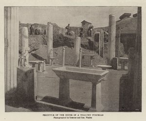 Peristilium van het Huis van een Rijke Pompeiaan door English Photographer