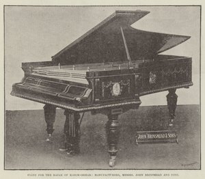Piano voor de Radja van Kooch-Behar, Fabrikanten, Messers John Brinsmead en Zonen door English Photographer