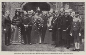 Overdracht van Tamworth Castle en gronden aan het publiek ter herdenking van het lange bewind van de koningin, 27 mei 1899 door English Photographer