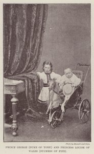 Prins George (hertog van York) en prinses Louise van Wales (hertogin van Fife) door English Photographer