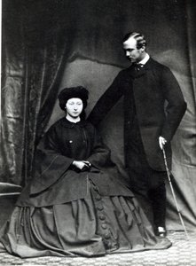 Prinses Alice en Prins Ludwig van Hessen, 1860 door English Photographer