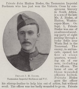 Soldaat J H Bisdee, Tasmanian Imperial Bushman en VC door English Photographer