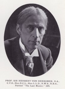 Prominente Mannen van Londen: Prof Sir Herbert Von Herkomer (zwart-wit foto) door English Photographer