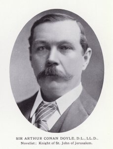 Prominente Mannen van Londen: Sir Arthur Conan Doyle (zwart-wit foto) door English Photographer