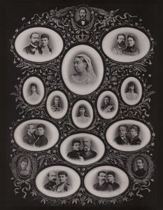 Koningin Victoria en haar familie door English Photographer