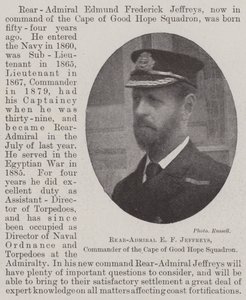 Vice-admiraal E F Jeffreys, commandant van het Kaap de Goede Hoop-eskader door English Photographer